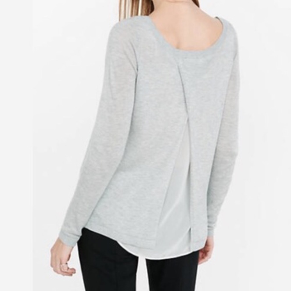 Express Split Back Heathered Gray XS Open Back - Picture 3 of 9